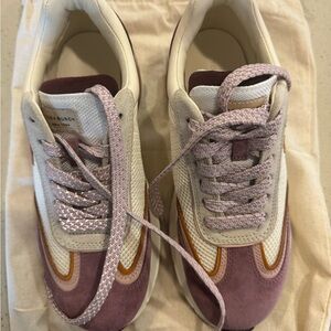 Tory Burch Cream Pink Sneakers Retro Style